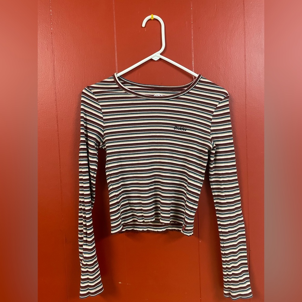 Dickies fitted striped long sleeve